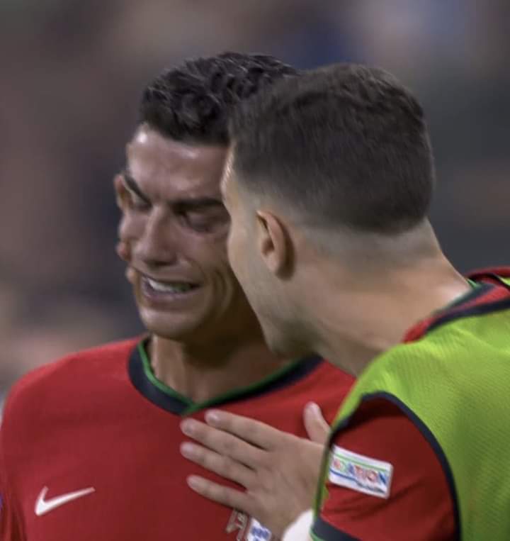 Les larmes de Cristiano dans la nuit de Frankfort